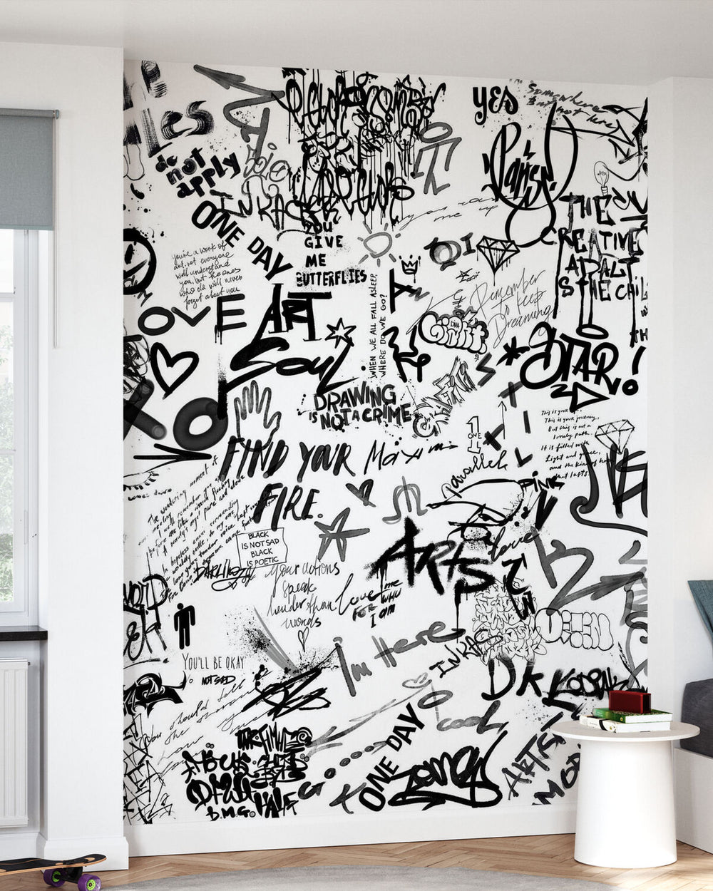Poésie d'art de rue - N/B