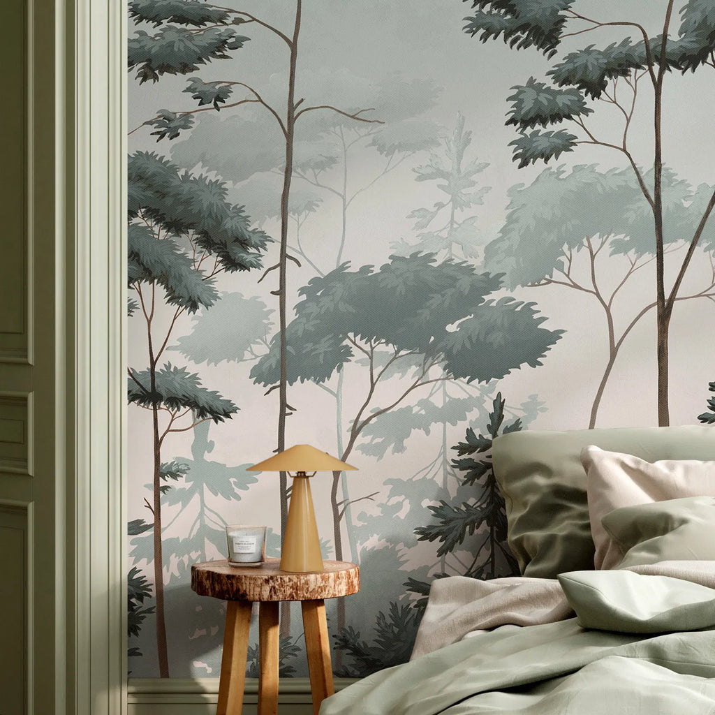 Paysage forestier scandinave - Vert Bleu P3.webp