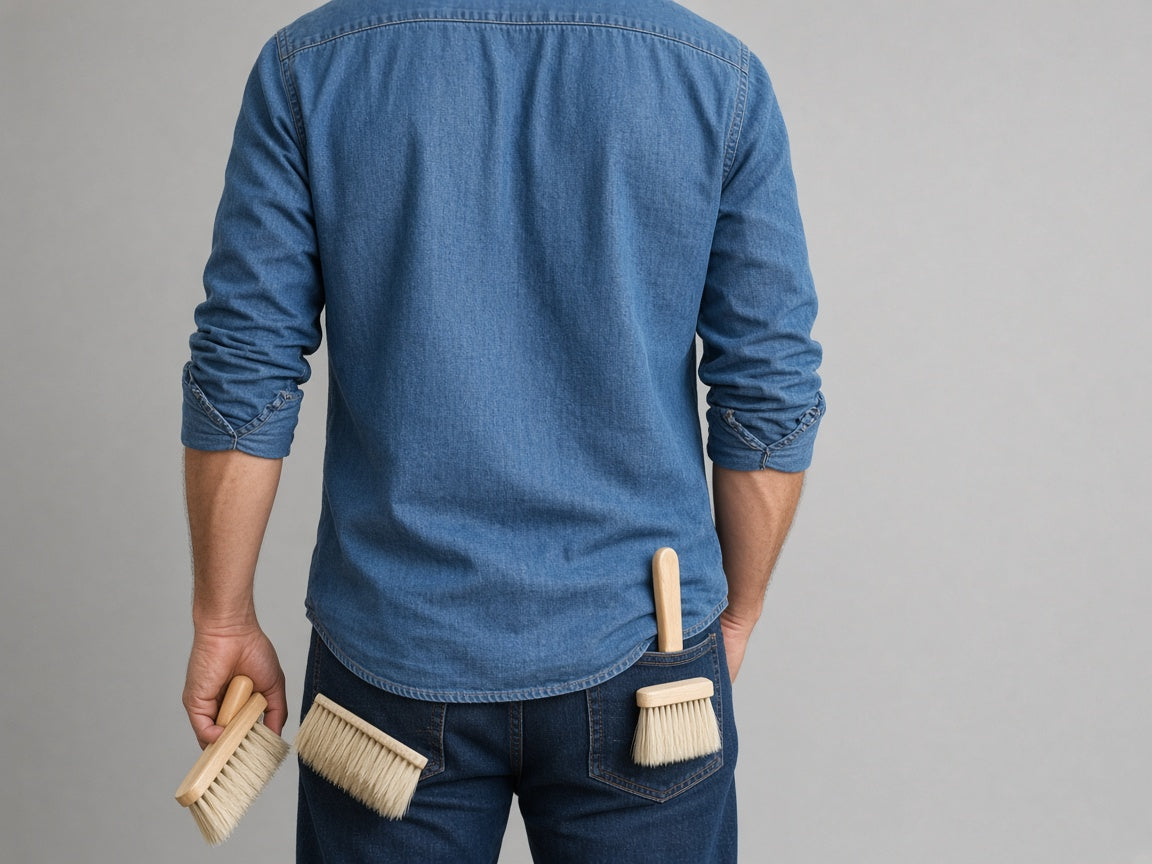 Brosse de pose dans une poche